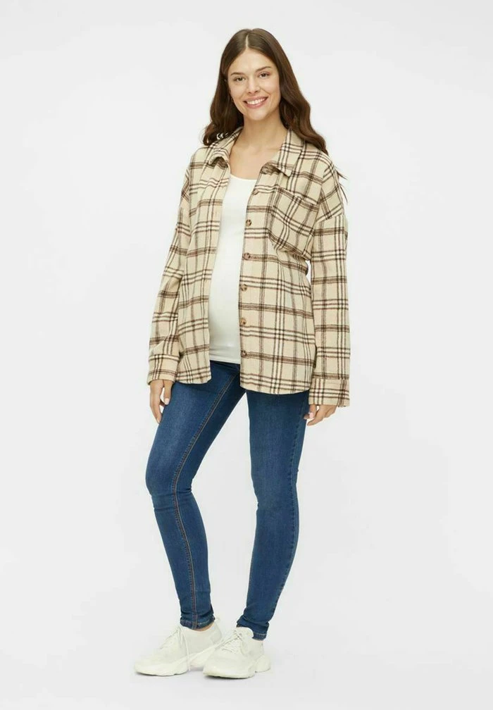 MAMALICIOUS Manteau Court - Beige – Image 2