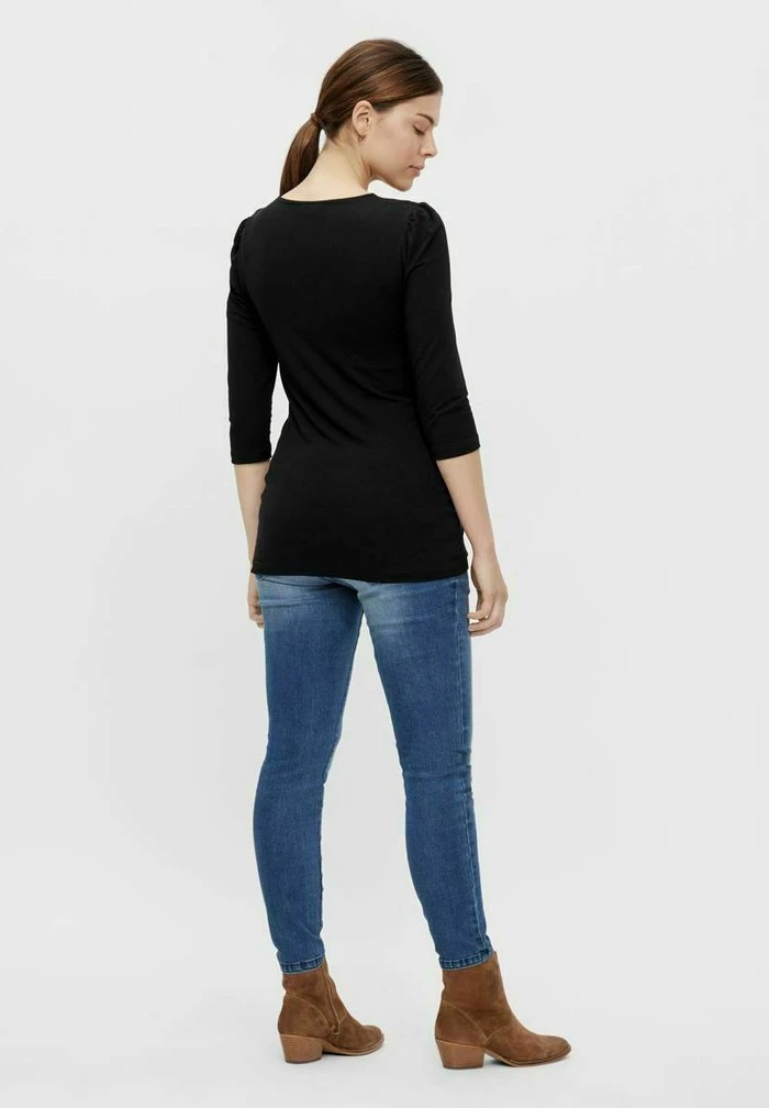 MAMALICIOUS T-shirt à Manches Longues - Black – Image 3