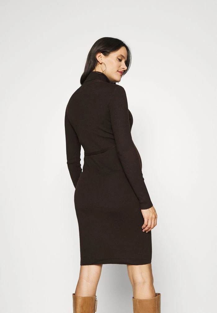 MAMALICIOUS MLJACINA ROLLNECK DRESS - Robe Pull - Coffee Bean – Image 3