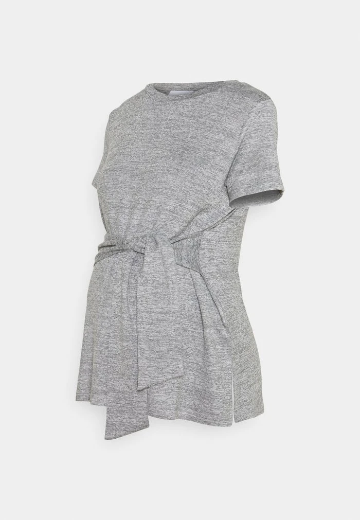 MAMALICIOUS MLILA - T-shirt Imprimé - Medium Grey Melange