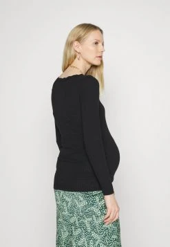 MAMALICIOUS MLJUANITA - T-shirt à Manches Longues - Black