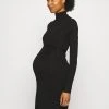 MAMALICIOUS MLJACINA ROLLNECK DRESS - Robe Pull - Black