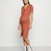 MAMALICIOUS MLDIA DRESS - Robe Pull - Copper Brown