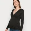 MAMALICIOUS NURSING - T-shirt à Manches Longues - Black