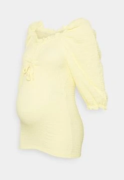 MAMALICIOUS MLTESJA - T-shirt Imprimé - Pale Banana