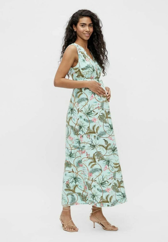 MAMALICIOUS - Robe Longue - Bleached Aqua – Image 2
