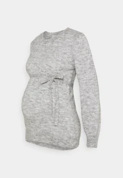 MAMALICIOUS MLANNE - Pullover - Light Grey Melange