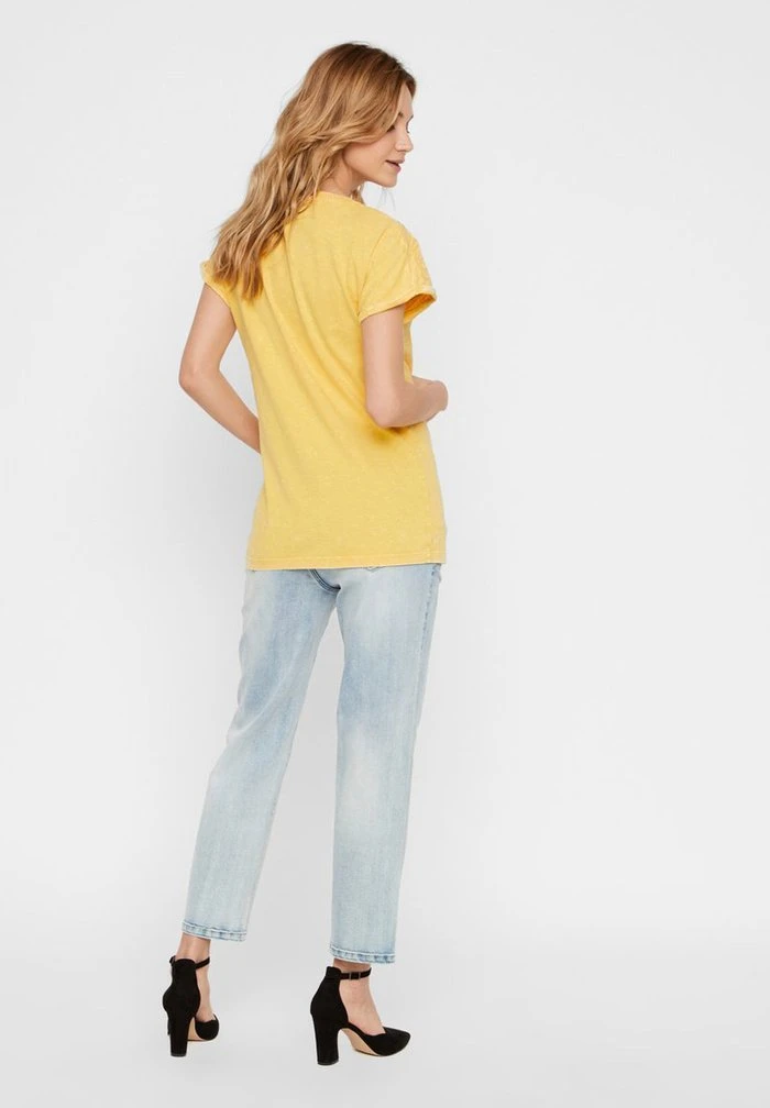 MAMALICIOUS UMSTANDSJEANS CROPPED MOM FIT - Jean Droit - Light Blue Denim – Image 3