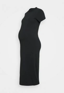 MAMALICIOUS MLSIA MIDI HIGH NECK DRESS - Robe En Jersey - Black