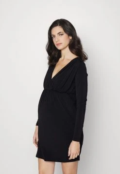 MAMALICIOUS NURSING MLZORINA TESS SHORT DRESS - Robe De Jour - Black