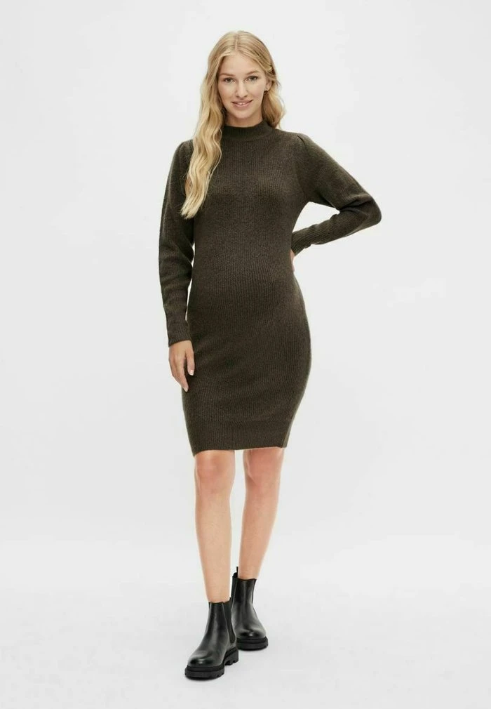 MAMALICIOUS PCMCANA - Robe Pull - Black Olive – Image 2