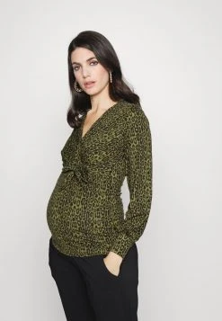 MAMALICIOUS MLSEANNA TESS - T-shirt à Manches Longues - Dusty Olive