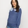 MAMALICIOUS MLSASSY COLLAR - Pullover - Deep Cobalt
