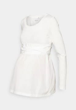 MAMALICIOUS CAROLINA MIX - T-shirt à Manches Longues - Snow White