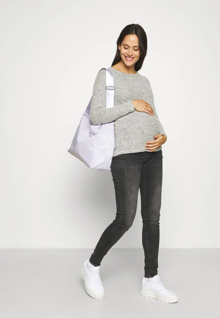 MAMALICIOUS MLSAVANNA ORGANIC - Jeans Skinny - Dark Grey Denim – Image 2