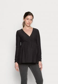 MAMALICIOUS NURSING - T-shirt à Manches Longues - Black