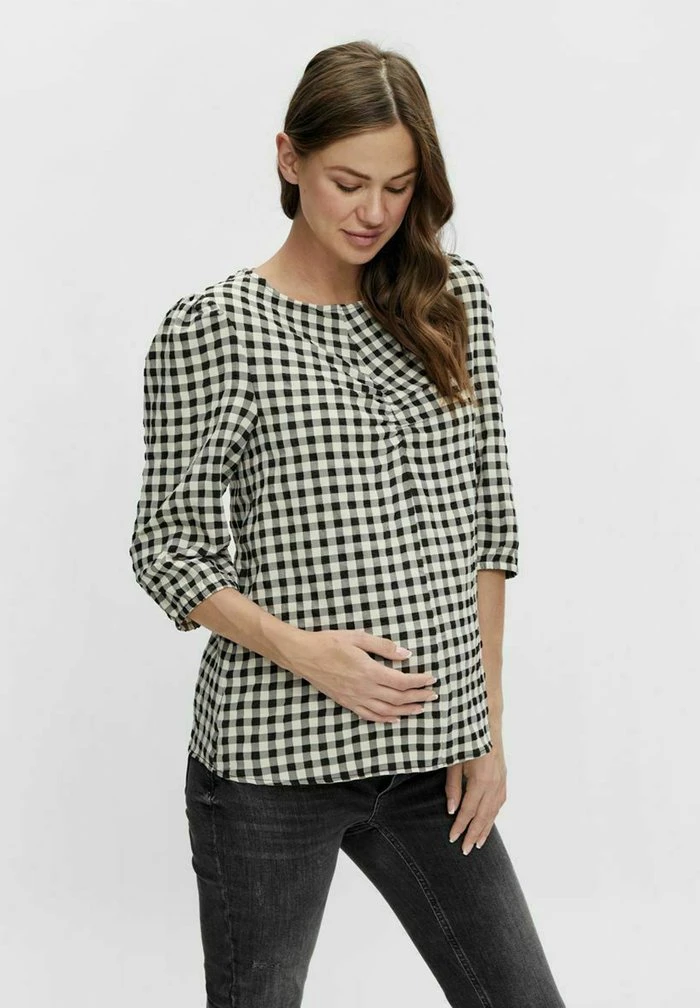 MAMALICIOUS Blouse - Whitecap Gray