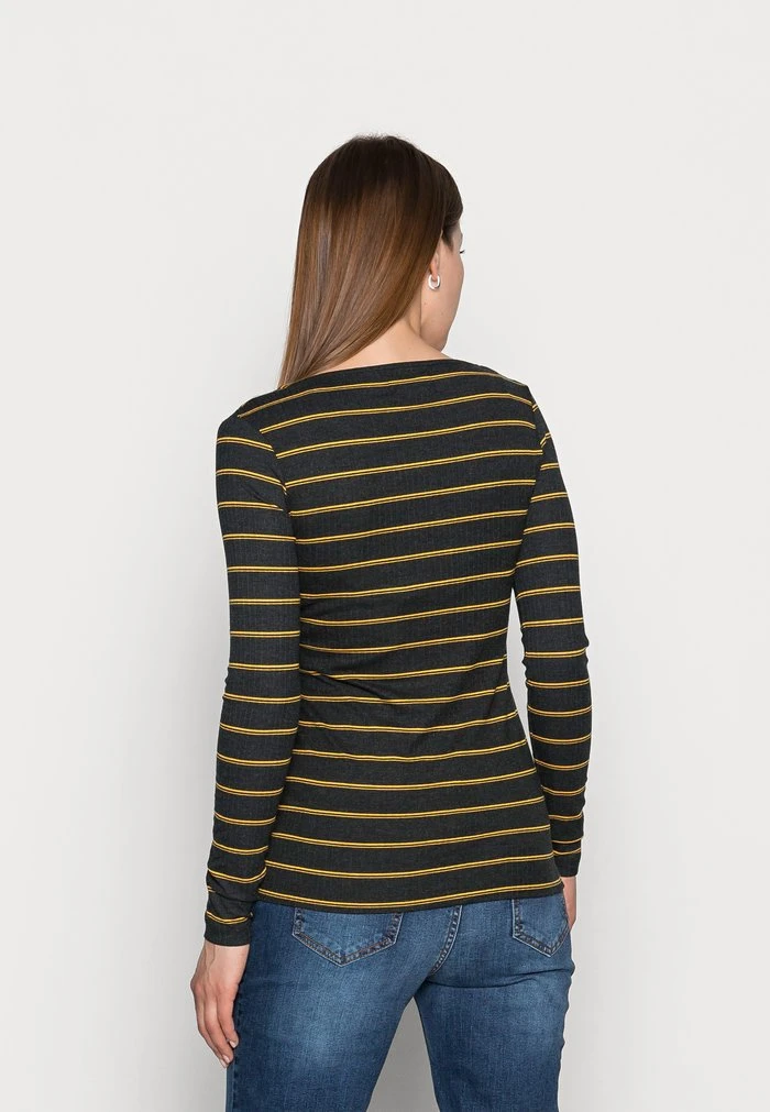 MAMALICIOUS NURSING - T-shirt à Manches Longues - Dark Grey Melange/autumn Blaze – Image 3