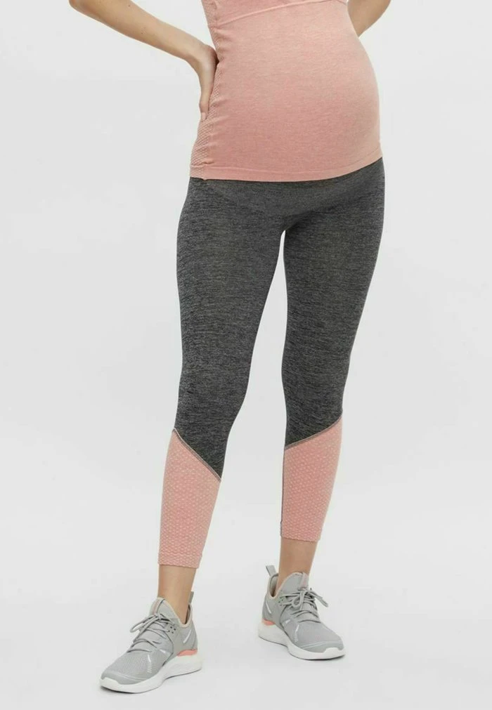 MAMALICIOUS ML FRESH - Collants - Dark Grey Melange