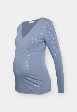 MAMALICIOUS MLALARA TESS - T-shirt à Manches Longues - Vintage Indigo