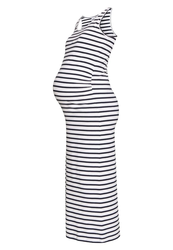 MAMALICIOUS MLLEA ORG TANK MAXI DRESS - Robe Longue - Snow White/navy Blazer – Image 5