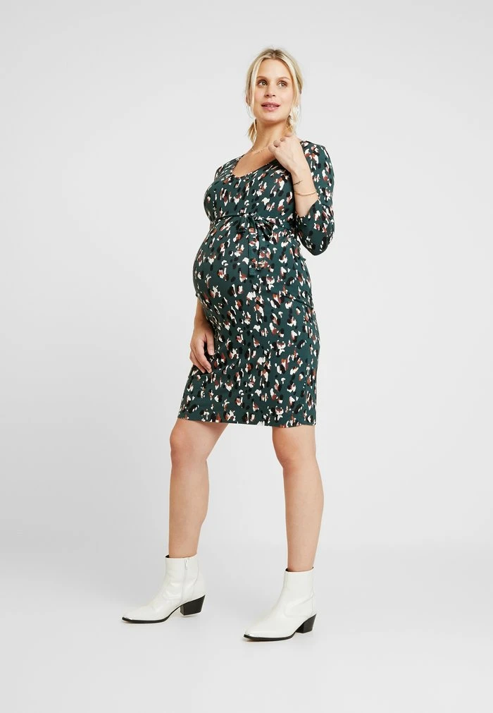 MAMALICIOUS MLNICCI DRESS - Robe En Jersey - Botanical Garden/snow White/gin – Image 2