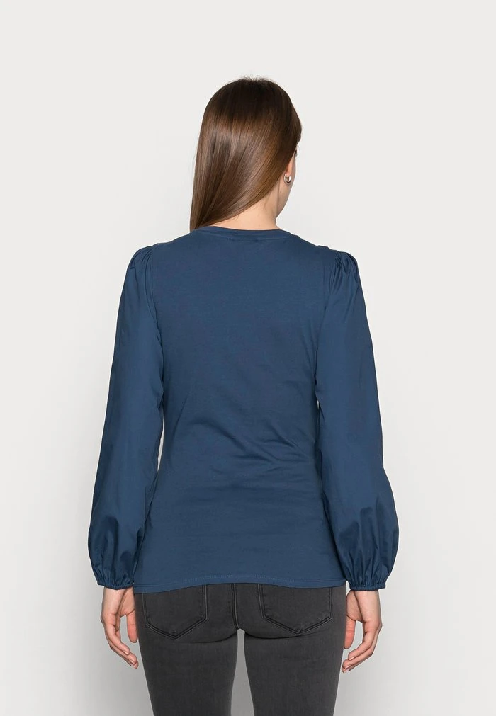 MAMALICIOUS MLNADINE - T-shirt à Manches Longues - Mallard Blue – Image 3