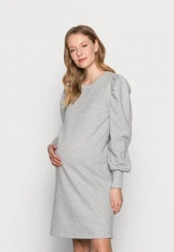 MAMALICIOUS MLBRAELYN DRESS - Robe En Jersey - Light Grey Melange