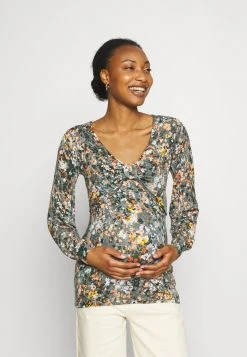 MAMALICIOUS MLAURETTA JUNE - T-shirt à Manches Longues - Stormy Sea