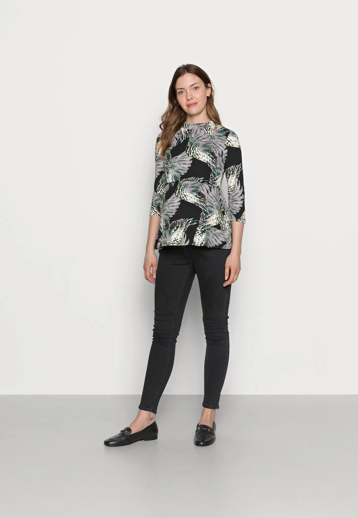 MAMALICIOUS MLROCIO - T-shirt à Manches Longues - Black/feather – Image 2