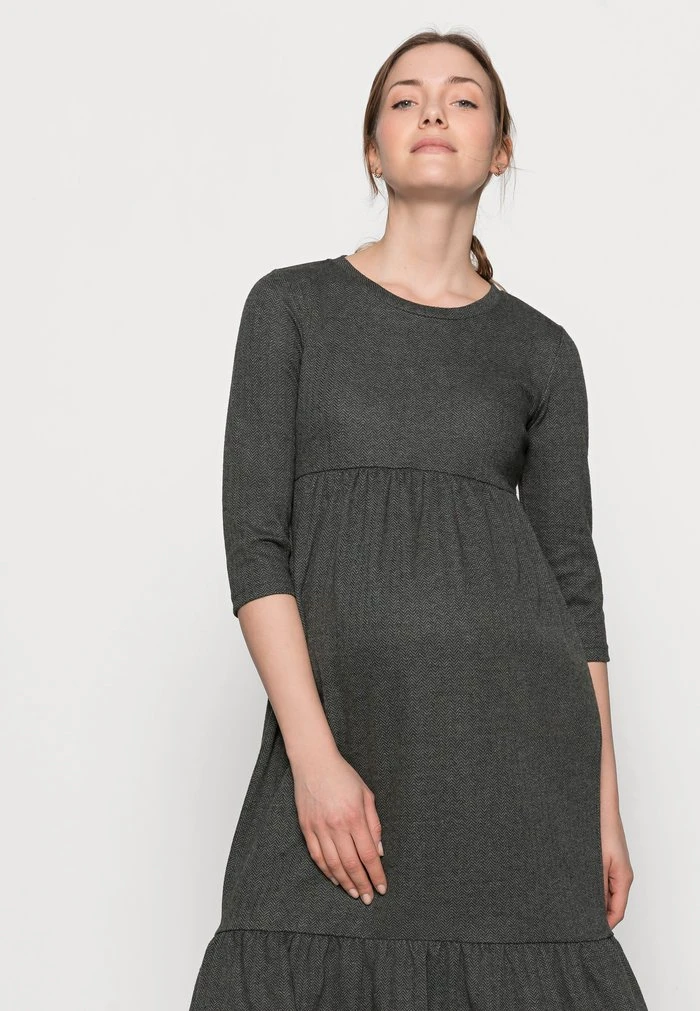 MAMALICIOUS MLMARGO 3/4 MIDI DRESS - Robe En Jersey - Dark Grey – Image 4