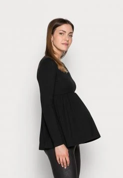 MAMALICIOUS MLMONICA - T-shirt à Manches Longues - Black