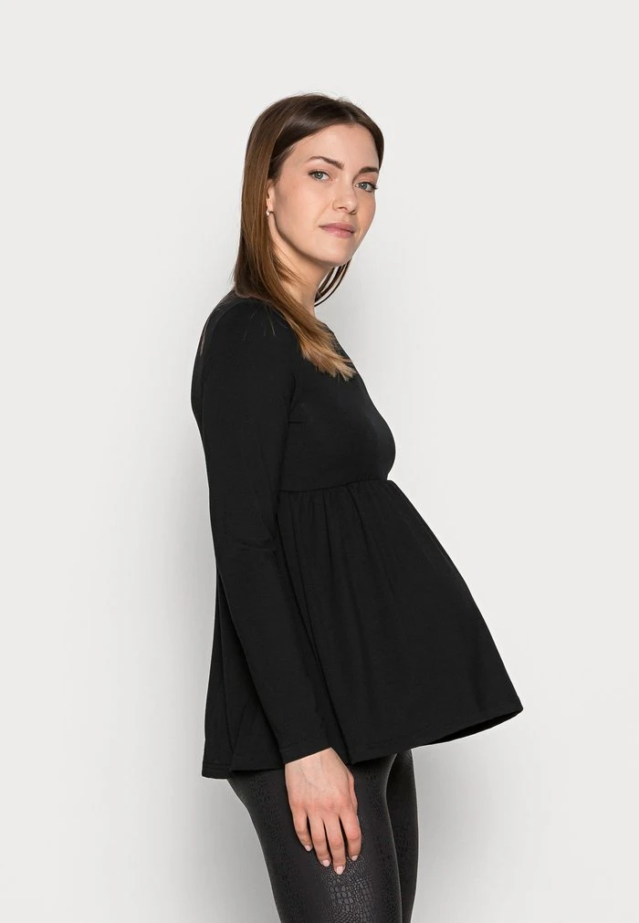 MAMALICIOUS MLMONICA - T-shirt à Manches Longues - Black