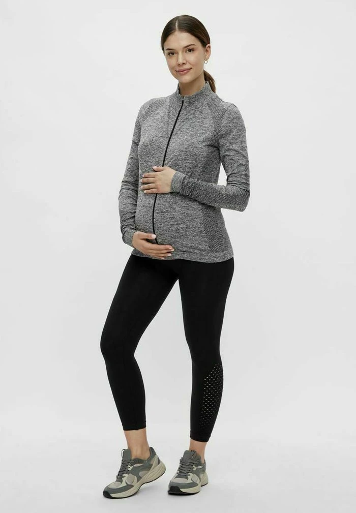 MAMALICIOUS MLPOSH - Veste De Survêtement - Medium Grey Melange – Image 2