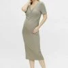 MAMALICIOUS KURZ MLNICOLE - Robe En Jersey - Vintage Khaki