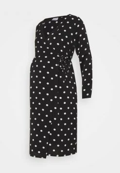 MAMALICIOUS NURSING DRESS - Robe En Jersey - Black/white Dots
