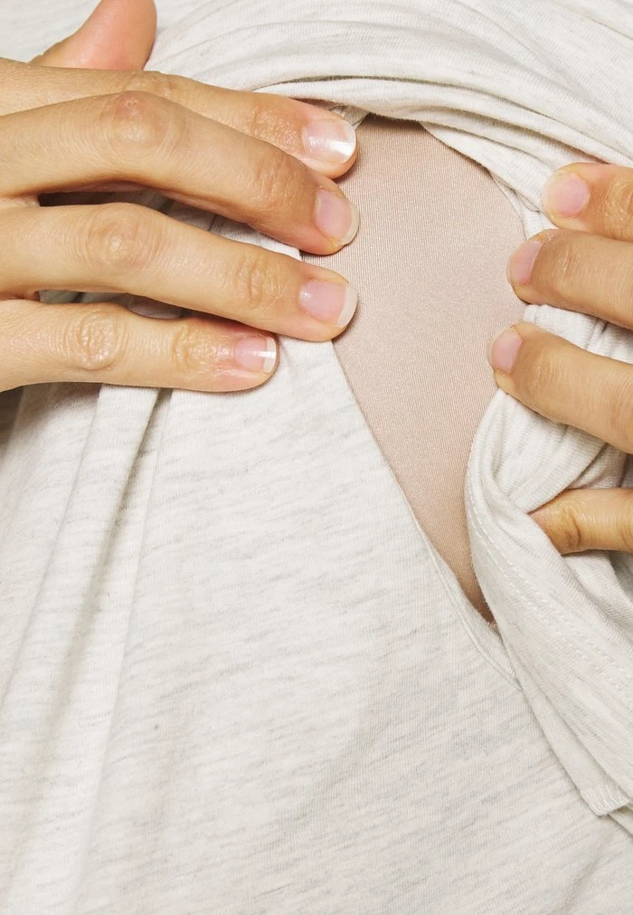 MAMALICIOUS MLKIKY JUNE - T-shirt Imprimé - Oatmeal Melange – Image 5