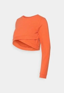 MAMALICIOUS MLJOHANA CROPPED - Sweatshirt - Tigerlily/melange