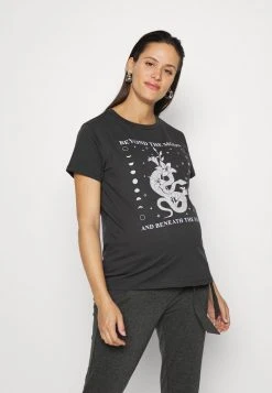 MAMALICIOUS MLEDI TEE - T-shirt Imprimé - Dark Grey