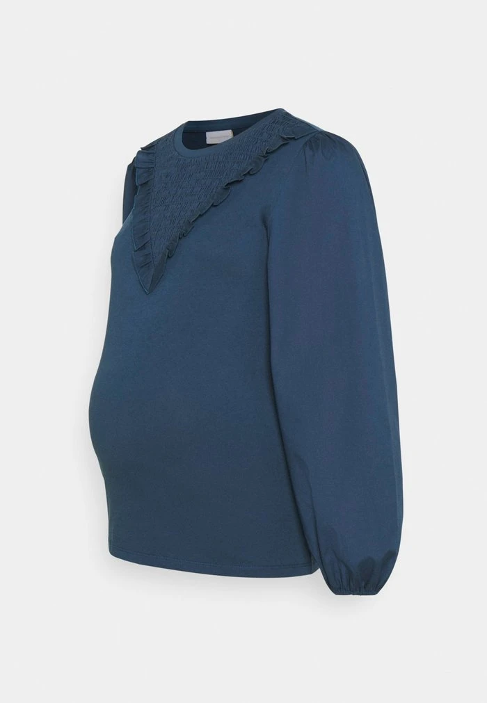 MAMALICIOUS MLNADINE - T-shirt à Manches Longues - Mallard Blue – Image 5