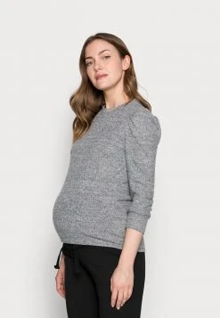MAMALICIOUS MLCAILA SWEET - T-shirt à Manches Longues - Grey Melange