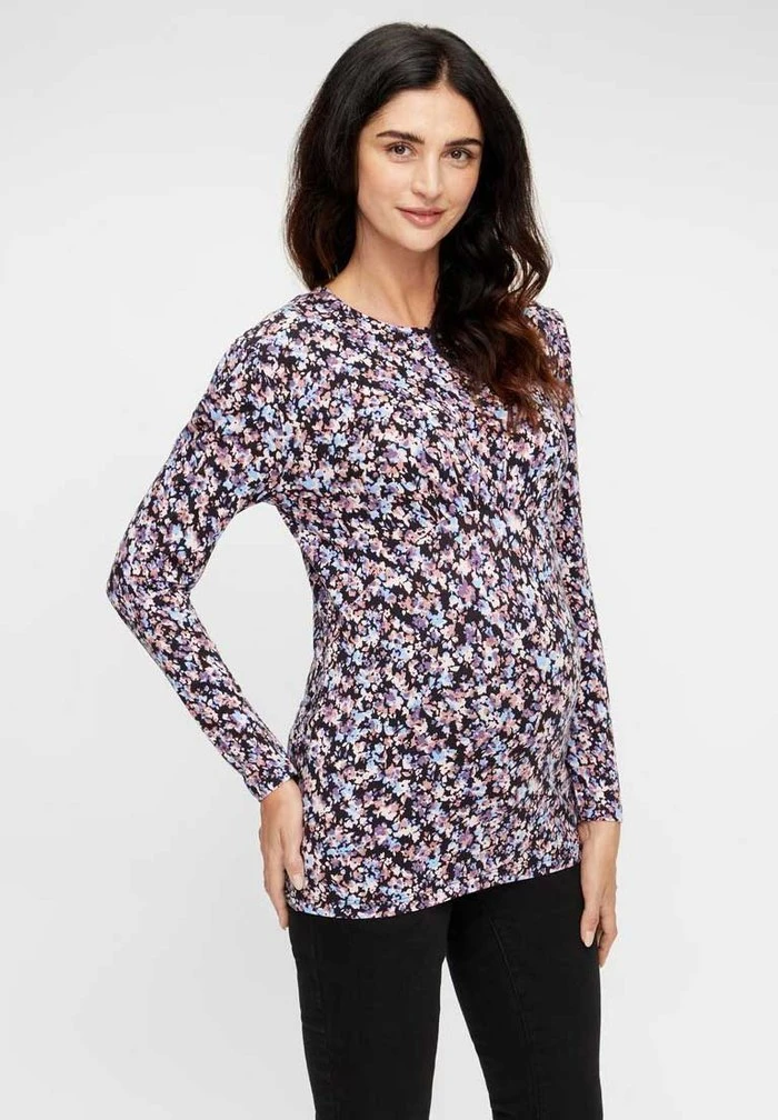 MAMALICIOUS MLJANINE - T-shirt à Manches Longues - Black