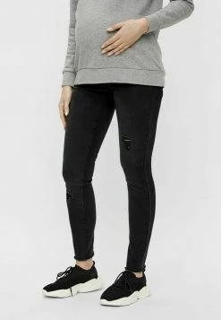 MAMALICIOUS SLIM FIT MLTARAGONA - Pantalon Classique - Black Denim