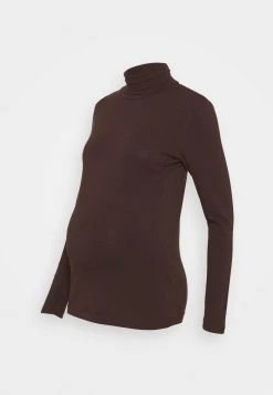 MAMALICIOUS MLSIA ROLLNECK - T-shirt à Manches Longues - Coffee Bean