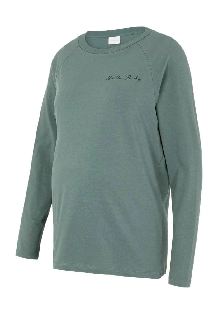 MAMALICIOUS MLHELLO - T-shirt à Manches Longues - Balsam Green – Image 5