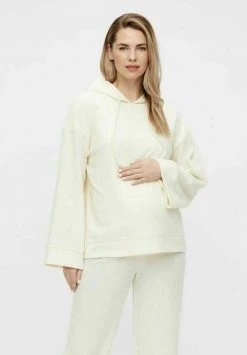 MAMALICIOUS PCMREBENA - Sweat à Capuche - Buttercream