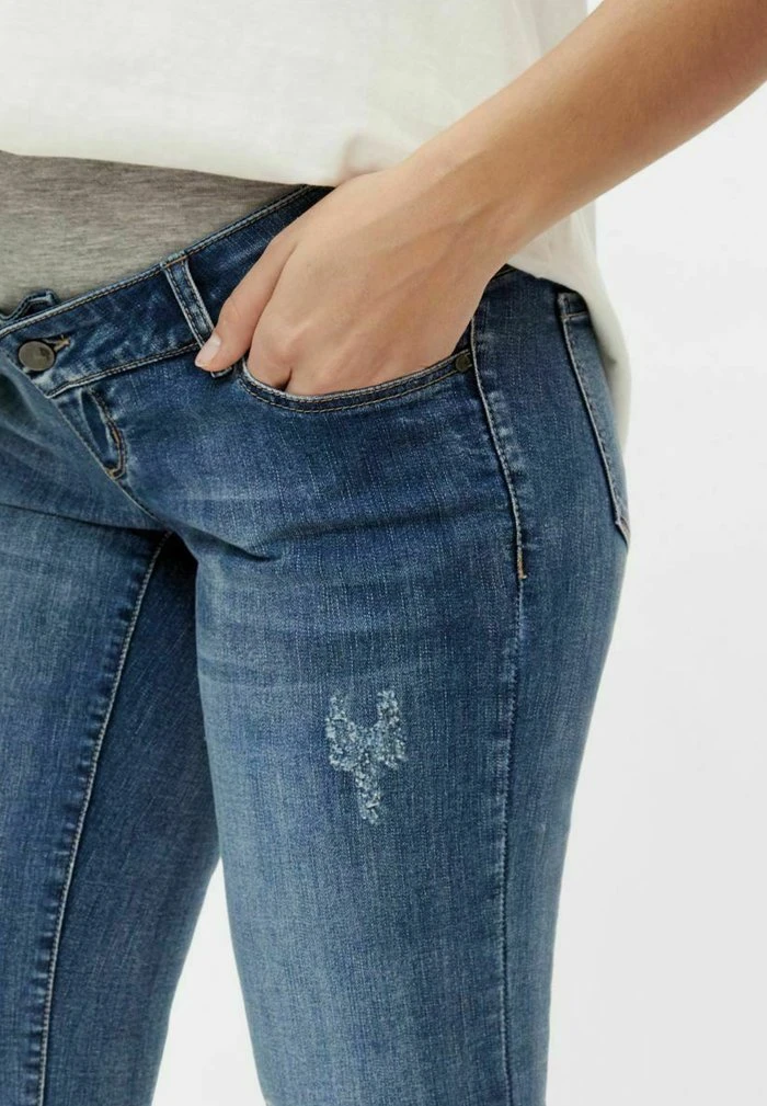MAMALICIOUS Jean Droit - Light Blue Denim – Image 5