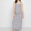 MAMALICIOUS MLLEA ORG TANK MAXI DRESS - Robe Longue - Snow White/navy Blazer