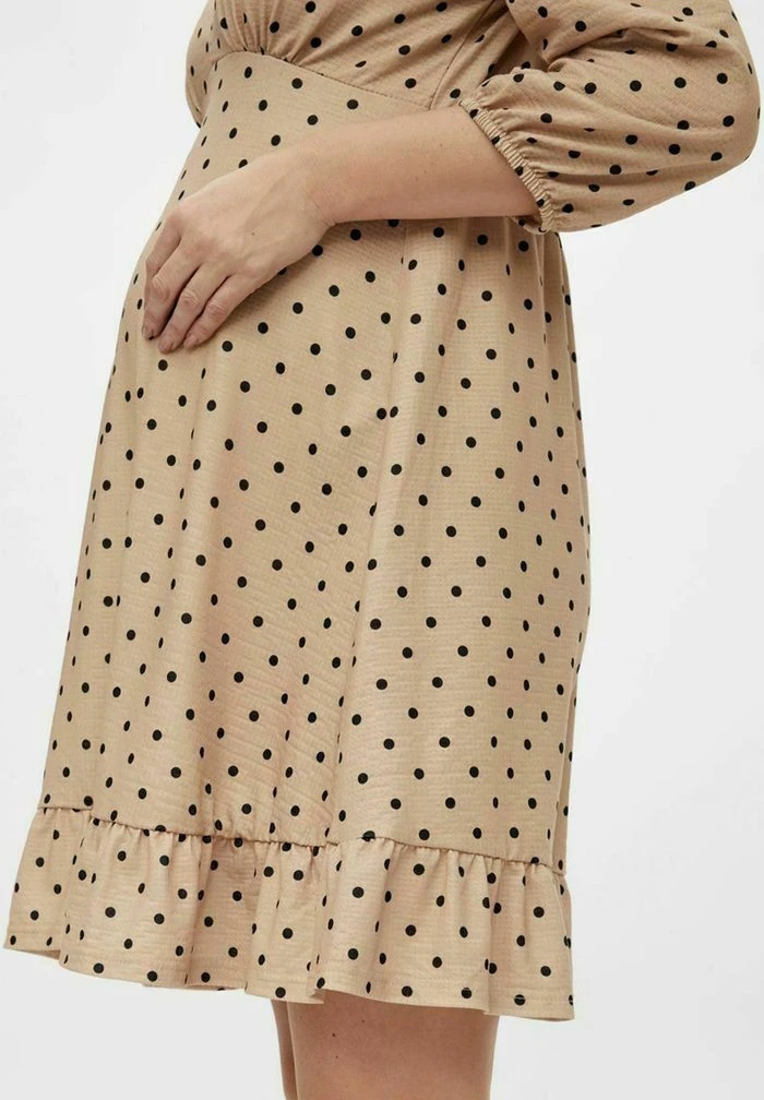 MAMALICIOUS Robe De Jour - Beige Mottled Beige – Image 5