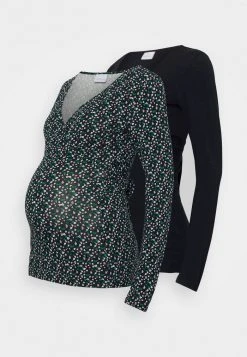MAMALICIOUS MLJAMY TESS 2 PACK - T-shirt à Manches Longues - Black